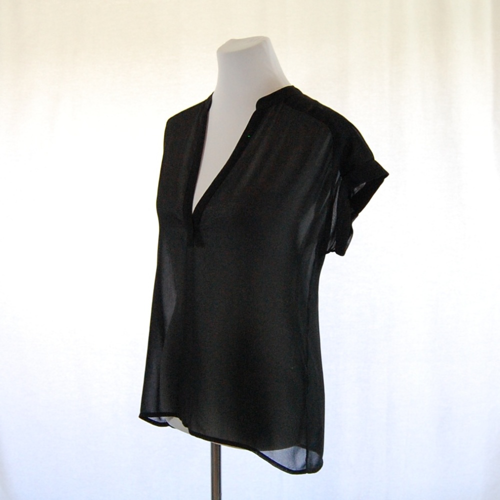 *FREE WITH PURCHASE* Halogen Sheer Black V-Neck Top